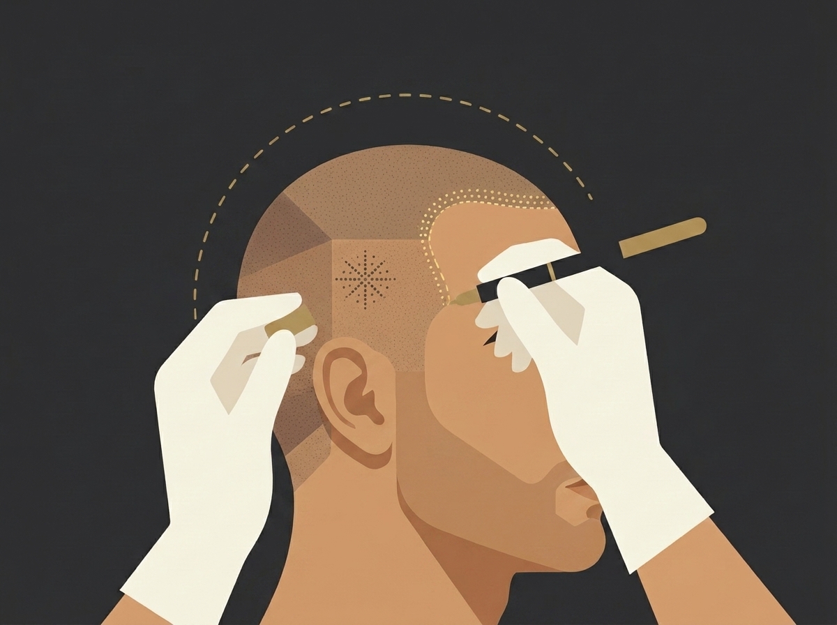 Scalp micropigmentation illustration